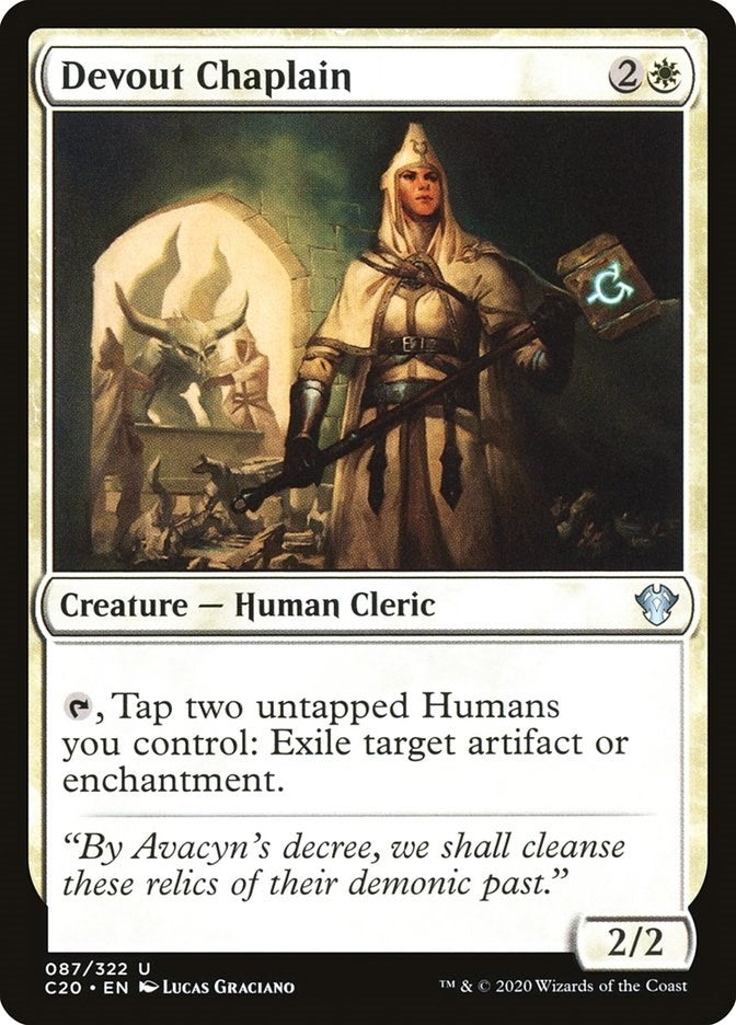 Image for Devout Chaplain (87) [Commander 2020]
