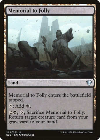 Image for Memorial to Folly (288) [Commander 2020]