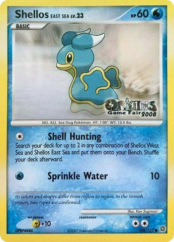 Image for Shellos East Sea - 106/132 (Origins Game Fair 2008) (106/132) - Pokemon