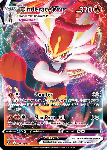 Image for Cinderace VMAX (036/192) [SWSH02: Rebel Clash]