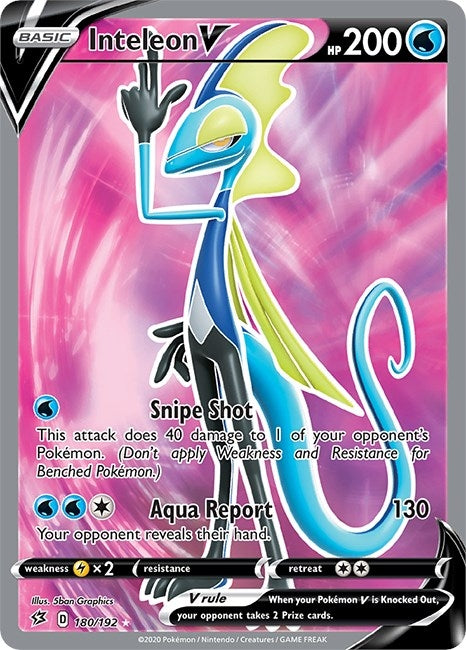 Image for Inteleon V (Full Art) (180/192) [SWSH02: Rebel Clash]