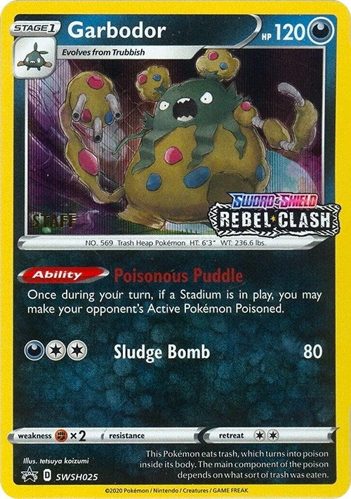 Image for Garbodor - SWSH025 (Prerelease) [Staff] (SWSH025) [SWSH: Sword & Shield Promo Cards]