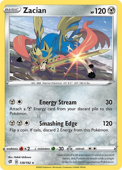 Image for Zacian (139/192) - Pokemon
