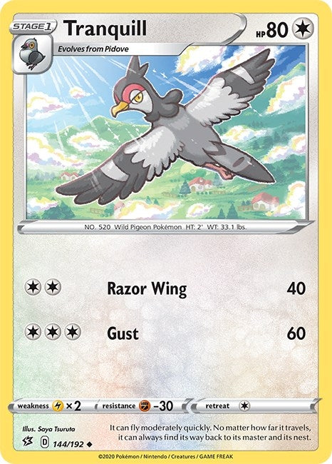 Image for Tranquill (144/192) - Pokemon