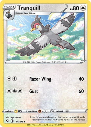 Image for Tranquill (144/192) - Pokemon