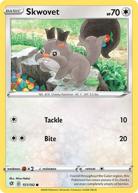 Image for Skwovet (151/192) - Pokemon