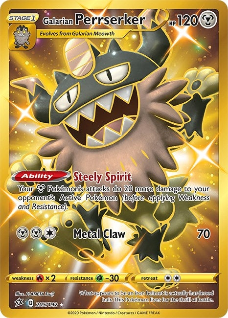 Image for Galarian Perrserker (Secret) (205/192) [SWSH02: Rebel Clash]