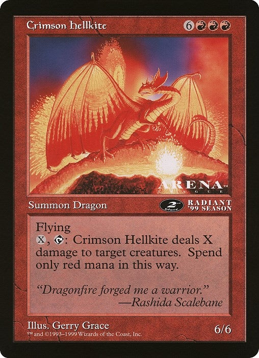 Image for Crimson Hellkite (2nd place) (Arena League) [Oversize Cards]