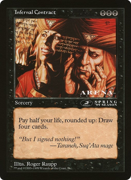 Image for Infernal Contract (2nd Place) (Arena League) [Oversize Cards]
