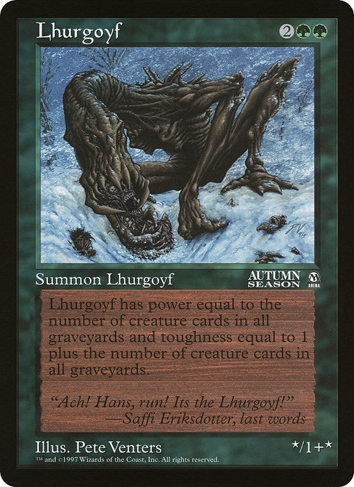 Image for Lhurgoyf (Arena League) [Oversize Cards]