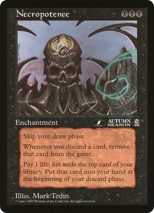 Image for Necropotence (1st Place) (Arena League) [Oversize Cards]