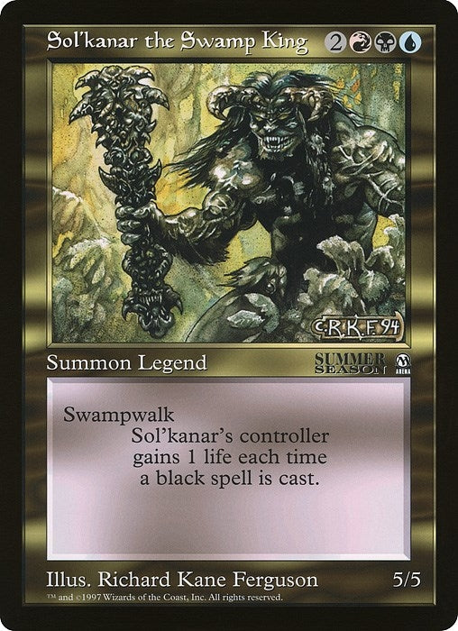 Image for Sol'kanar the Swamp King (Arena League) [Oversize Cards]