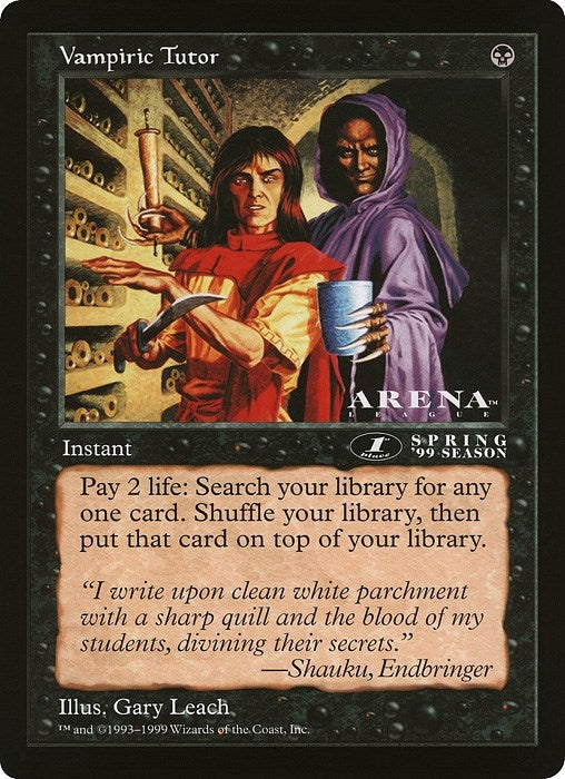Image for Vampiric Tutor (Arena League) [Oversize Cards]