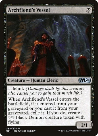 Image for Archfiend's Vessel (88) [Core Set 2021]