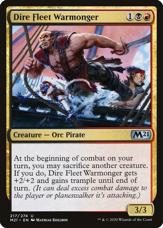 Image for Dire Fleet Warmonger (217) [Core Set 2021]