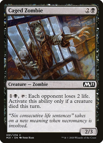 Image for Caged Zombie (91) [Core Set 2021]