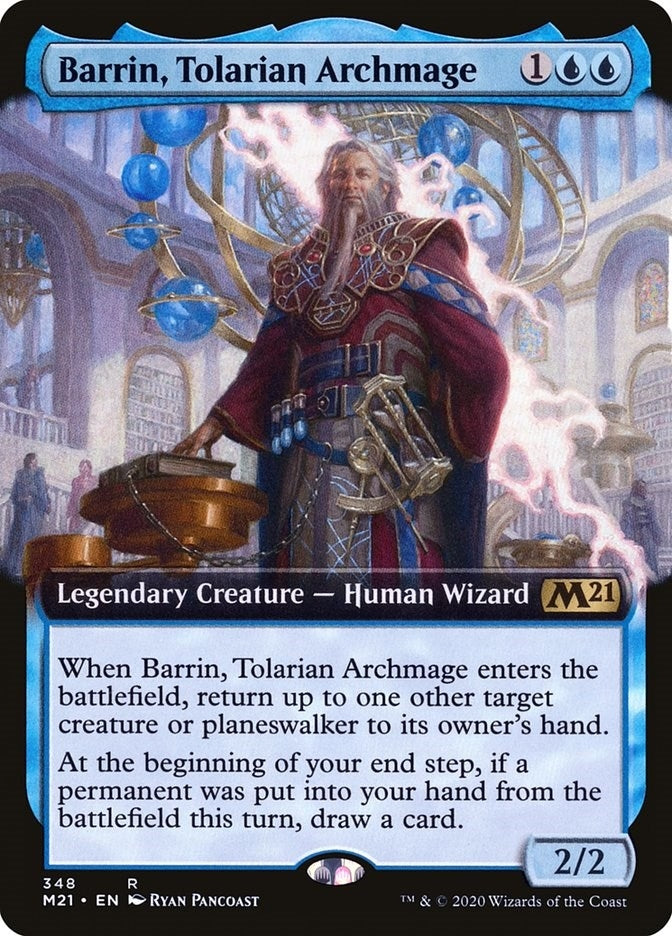 Image for Barrin, Tolarian Archmage (Extended Art) (348) [Core Set 2021]