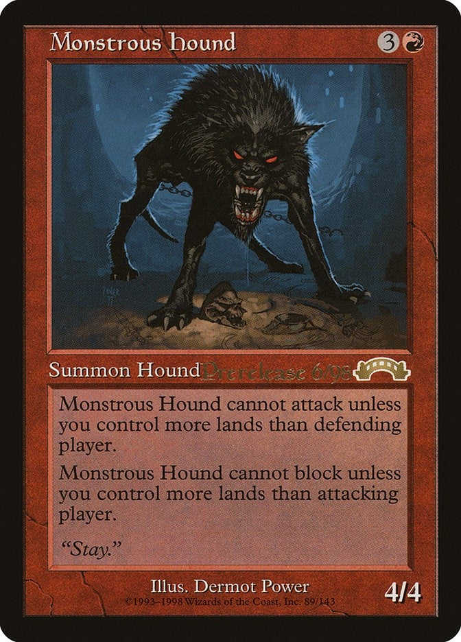 Image for Monstrous Hound (3) [Prerelease Cards]