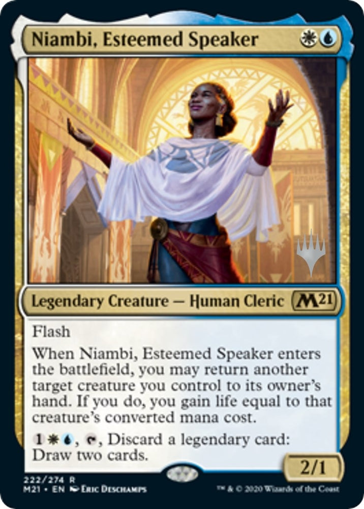 Image for Niambi, Esteemed Speaker (222) [Promo Pack: Core Set 2021]