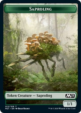 Image for Saproling // Zombie Double-sided Token (12) [Core Set 2021]