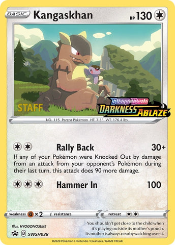Image for Kangaskhan - SWSH038 (Prerelease) [Staff] (SWSH038) [SWSH: Sword & Shield Promo Cards]