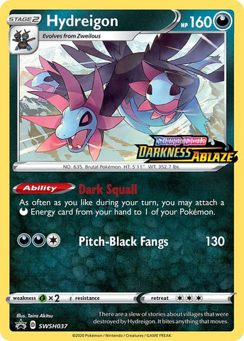 Image for Hydreigon - SWSH037 (Prerelease) (SWSH037) [SWSH: Sword & Shield Promo Cards]