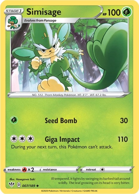 Image for Simisage (007/189) - Pokemon