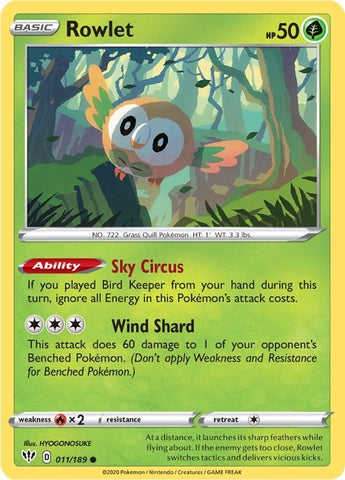 Image for Rowlet (011/189) - Pokemon
