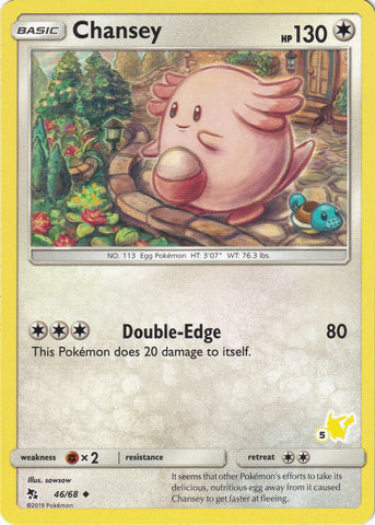 Image for Chansey - 46/68 (#5 Pikachu Stamped) (046/068) - Pokemon