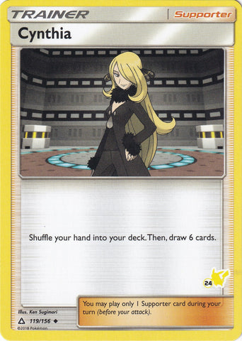 Image for Cynthia - 119/156 (#24 Pikachu Stamped) (119/156) - Pokemon