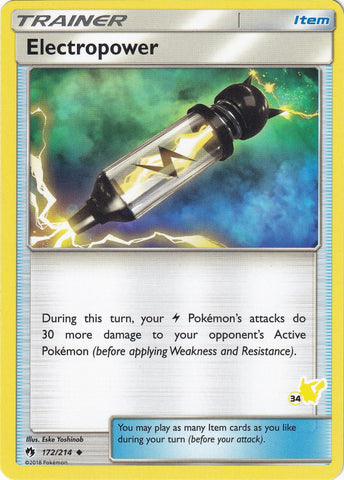 Image for Electropower - 172/214 (#34 Pikachu Stamped) (172/214) - Pokemon
