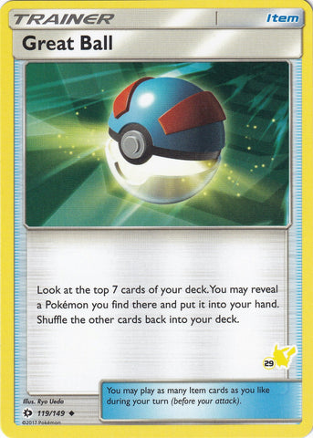 Image for Great Ball - 119/149 (#29 Pikachu Stamped) (119/149) - Pokemon