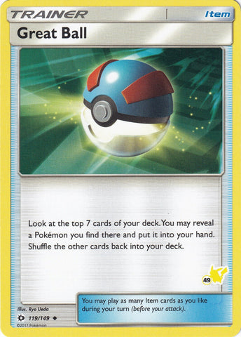 Image for Great Ball - 119/149 (#49 Pikachu Stamped) (119/149) - Pokemon