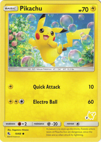 Image for Pikachu - 19/68 (#2 Pikachu Stamped) (019/068) - Pokemon