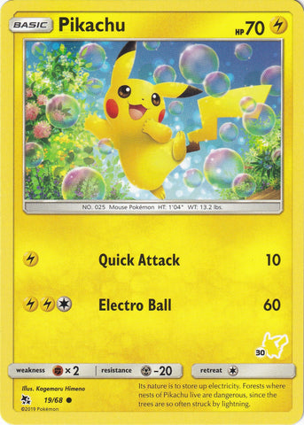 Image for Pikachu - 19/68 (#30 Pikachu Stamped) (019/068) - Pokemon