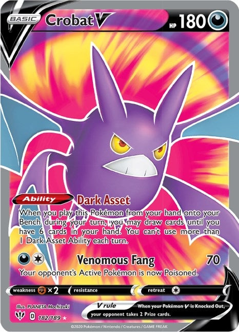 Image for Crobat V (Full Art) (182/189) (SWSH03)