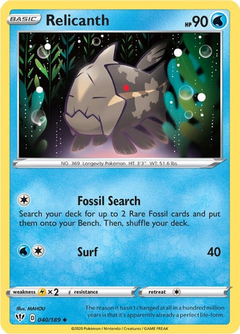 Image for Relicanth (040/189) - Pokemon