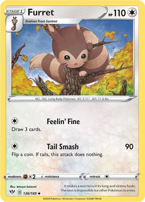 Image for Furret (136/189) (SWSH03)
