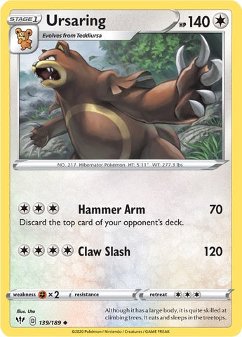 Image for Ursaring (139/189) (SWSH03)