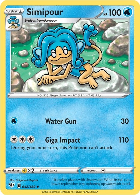 Image for Simipour (042/189) - Pokemon