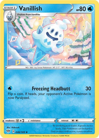 Image for Vanillish (046/189) - Pokemon