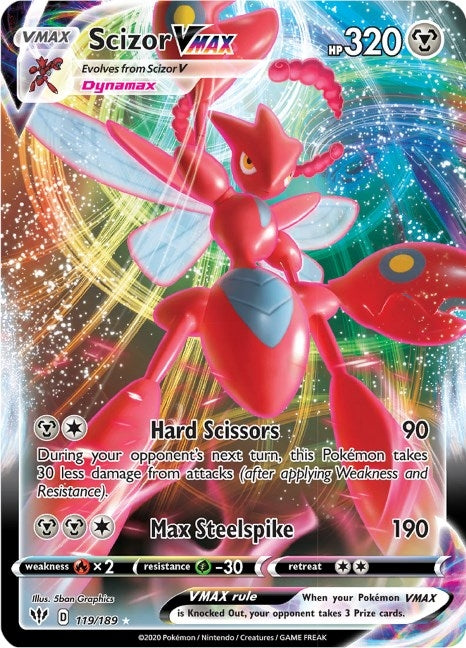 Image for Scizor VMAX (119/189) [SWSH03: Darkness Ablaze]