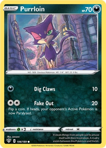 Image for Purrloin (106/189) - Pokemon