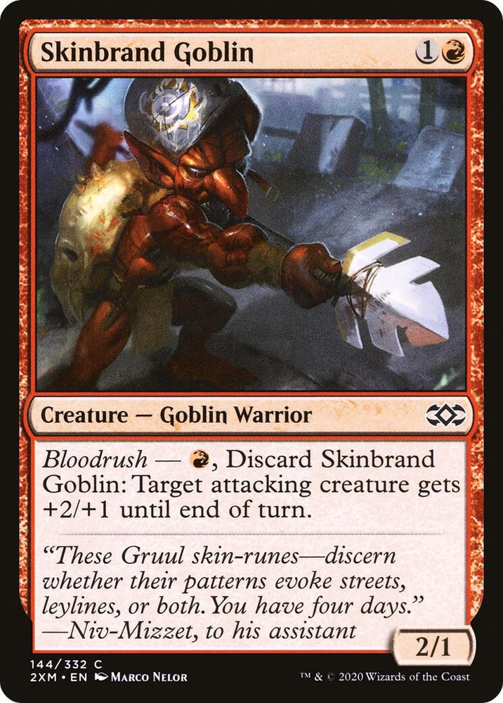 Image for Skinbrand Goblin (144) [Double Masters]