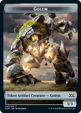 Image for Golem // Human Soldier Double-Sided Token (23 // 5) [Double Masters]