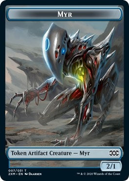 Image for Myr (007) // Elf Warrior Double-Sided Token (7 // 21) [Double Masters]