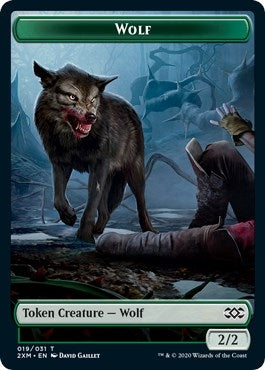 Image for Wolf // Wurm (030) Double-Sided Token (19 // 30) [Double Masters]