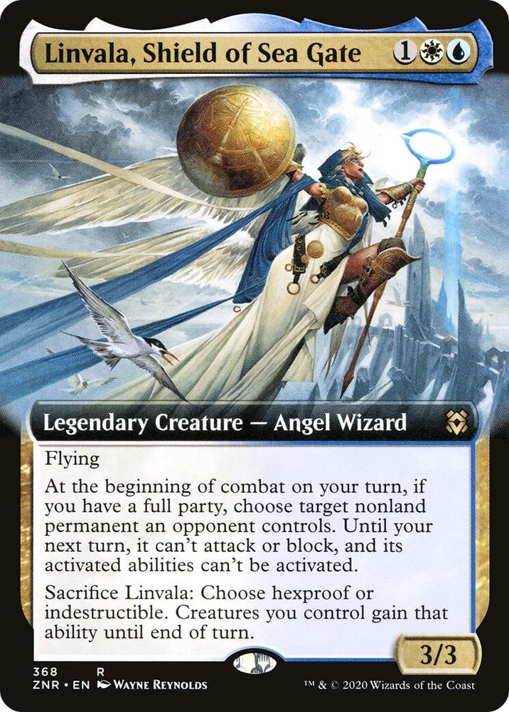 Image for Linvala, Shield of Sea Gate (Extended Art) (368) [Zendikar Rising]