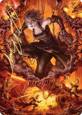 Image for Nahiri, Heir of the Ancients Art Card (4/81) (Gold-Stamped Signature) (4) [Art Series: Zendikar Rising]