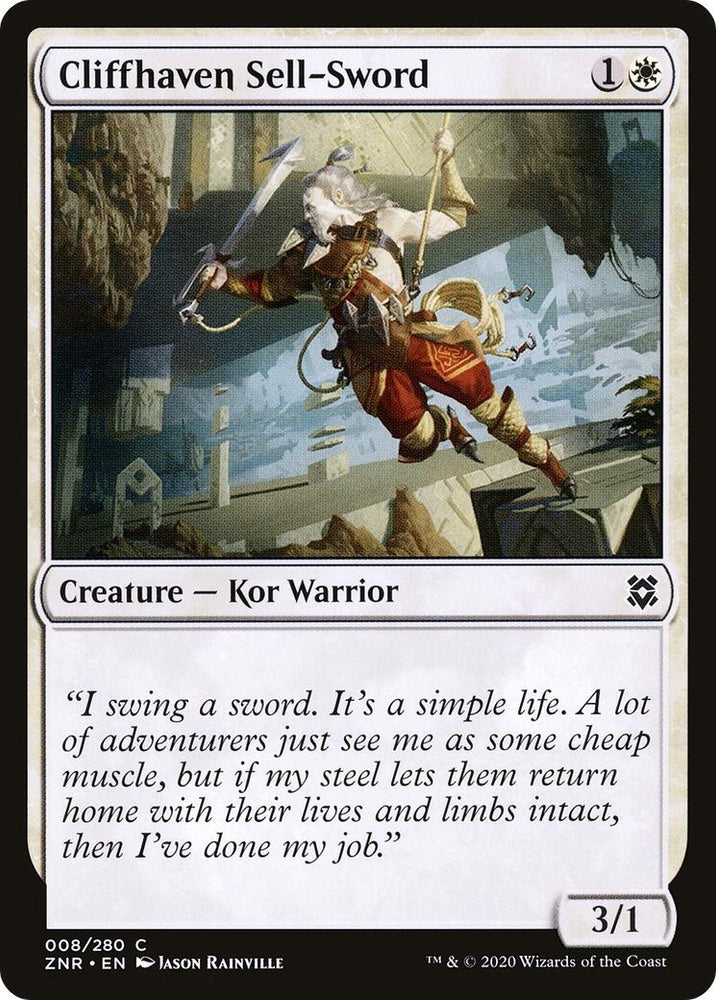 Image for Cliffhaven Sell-Sword (8) [Zendikar Rising]